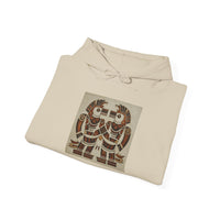 Twin Tribal Harmony Glyph Symmetrical Design Unisex Hoodie