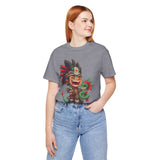 Chibi Aztec Warrior with Baby Quetzalcoatl Serpent Unisex T-Shirt