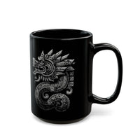 Aztec Serpent Quetzalcoatl Tribal Design Black Mug