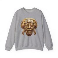 Aztec Golden Solar Deity Mask Unisex Sweatshirt