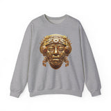 Aztec Golden Solar Deity Mask Unisex Sweatshirt