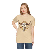 Tribal Bull Skull Earth Symbol Illustration Unisex T-Shirt