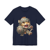 Chibi Mayan Jaguar Warrior with Tribal Shield Unisex T-Shirt