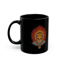 Aztec Warrior Priestess in Eagle Headdress Black Mug