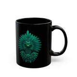 Quetzalcoatl Feathered Serpent God Dark Portrait Black Mug