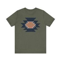 Minimal Southwest Tribal Rug Pattern Illustration Unisex T-Shirt