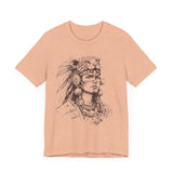 Aztec Warrior Woman Jaguar Spirit Sketch Unisex T-Shirt