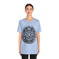 Mayan Jaguar Deity Woodcut Style Unisex T-Shirt