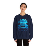 Tlaloc Rain God Blue Mask Glyph Style Unisex Sweatshirt