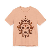 Ah Puch Mayan Skull Crown Glyph Style Unisex T-Shirt