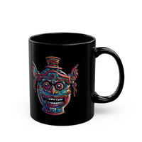 Indigenous Ceramic Vase Art Black Mug