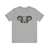 Aztec Western Bull Skull Longhorn Illustration Unisex T-Shirt