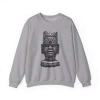 Mesoamerican Monolith Head Unisex Sweatshirt