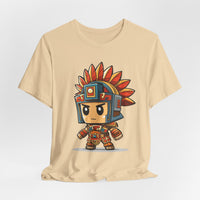 Chibi Aztec Warrior Cartoon Style Unisex T-Shirt