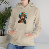 Aztec Royal Warrior Queen Portrait Illustration Unisex Hoodie