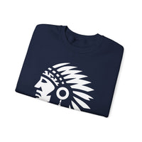 Tribal Warrior Headdress Emblem Illustration Unisex Sweatshirt
