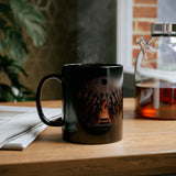Sacred Fire Tribal Ceremony Glyph Style Black Mug