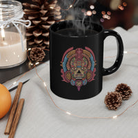 Aztec Skull of Eternity Illustration Black Mug
