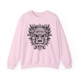 Aztec-Inspired Tlaloc God Tribe Graphic Unisex Sweatshirt