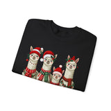 Inca Christmas Llama Family from the Andes Unisex Sweatshirt