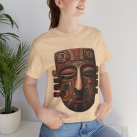 Ancient Andean Tribal Mask Stylized Face Unisex T-Shirt