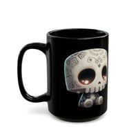 Adorable Tribal Aztec Skull Glow Black Mug