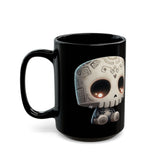 Adorable Tribal Aztec Skull Glow Black Mug