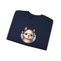 Inca Andean Llama Baby Face Illustration Unisex Sweatshirt