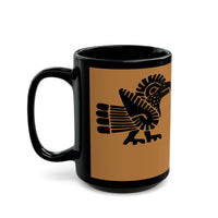Aztec Bold Bird Illustration Black Mug