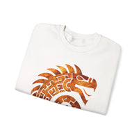 Spiral Quetzalcoatl Feathered Serpent Glyph Style Unisex Sweatshirt