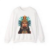 Aztec Royal Warrior Queen Portrait Illustration Unisex Sweatshirt