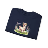 Baby Llama Inca Blossom Crown Unisex Sweatshirt