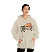 Aztec Buffalo Desert Sunset Silhouette Unisex Hoodie