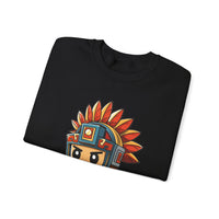 Chibi Aztec Warrior Cartoon Style Unisex Sweatshirt