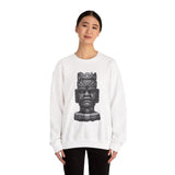 Mesoamerican Monolith Head Unisex Sweatshirt