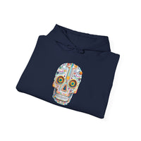 Neon Circuit Aztec Skull Cartoon Style Unisex Hoodie