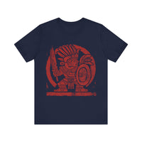 Pre-Hispanic Warrior Symbol Red Glyph Unisex T-Shirt