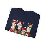 Inca Christmas Llama Family from the Andes Unisex Sweatshirt