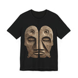 Wooden Andean Duality Totem Faces Tribal Symbol Unisex T-Shirt