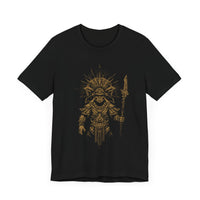 Warrior Shaman Tribal Glyph Gold Line Unisex T-Shirt
