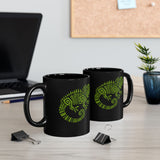 Mayan Aztec Totem Symbol of Iguana Black Mug