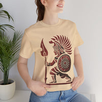 Young Warrior Glyph Pre-Hispanic Style Unisex T-Shirt