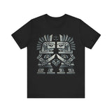 Obsidian Blade Warriors Aztec Glyph Style Unisex T-Shirt