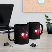 Glowing Aztec Sacrificial Heart Black Mug