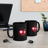 Glowing Aztec Sacrificial Heart Black Mug