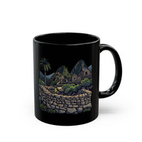 Andean Cliffside Inca Citadel Graphic Black Mug