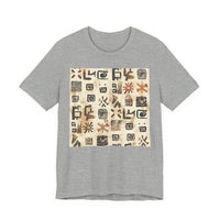 Mayan Petroglyph Stamped Texture Unisex T-Shirt