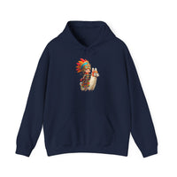 Colorful Chibi Inca Rider and Fluffy Llama Unisex Hoodie