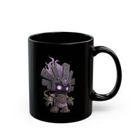 Shadow Aztec God with Glowing Eyes Black Mug