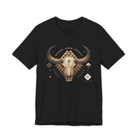 Western Longhorn Cosmic Totem Illustration Unisex T-Shirt